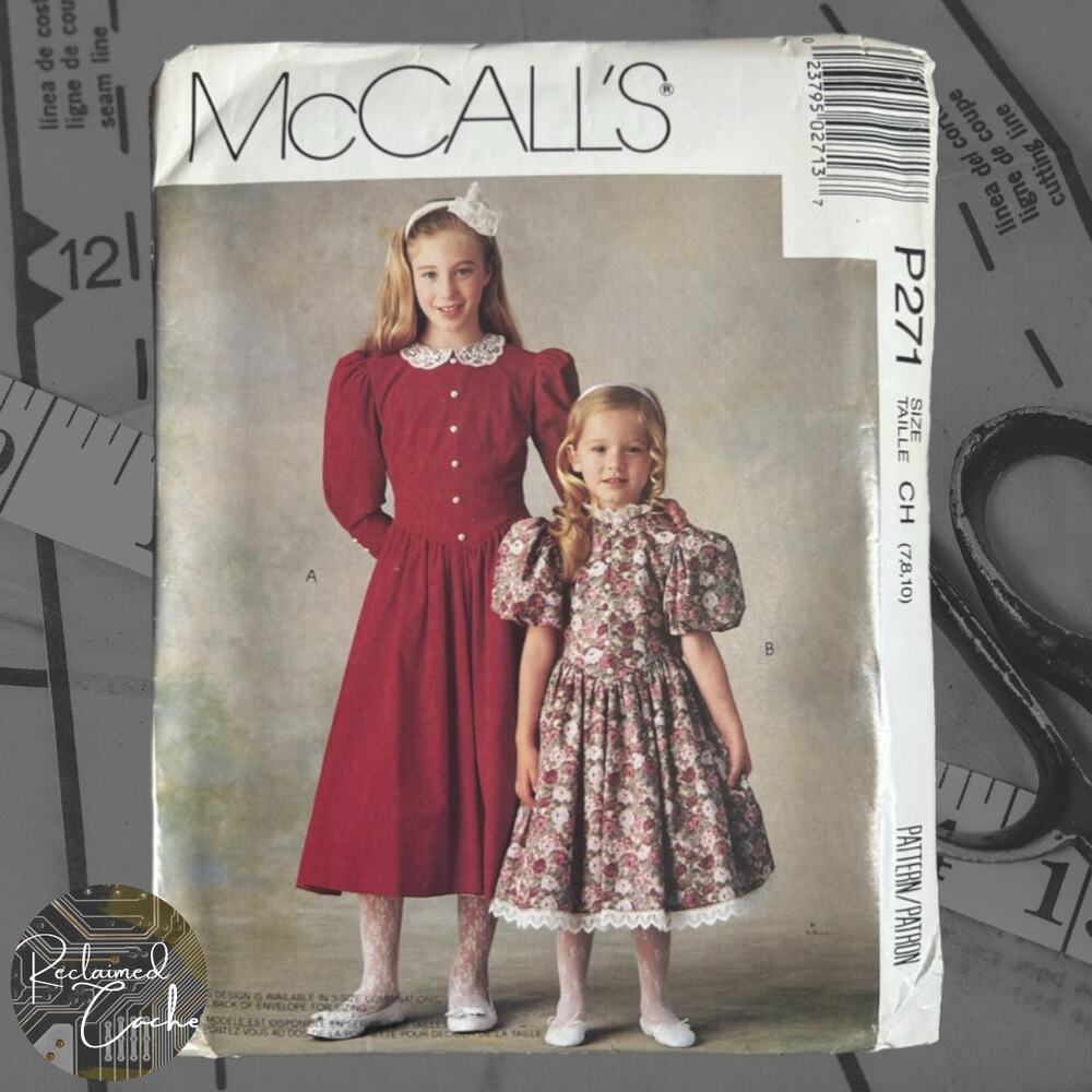 McCall's P271 Children's and Girls' Dress Pattern - Size 7-8-10